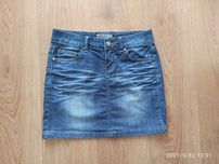 Jeansowa mini spódnica S 36