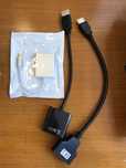 Cabo adaptador RGB / VGA para USB C / HDMI e duplo HDMI
