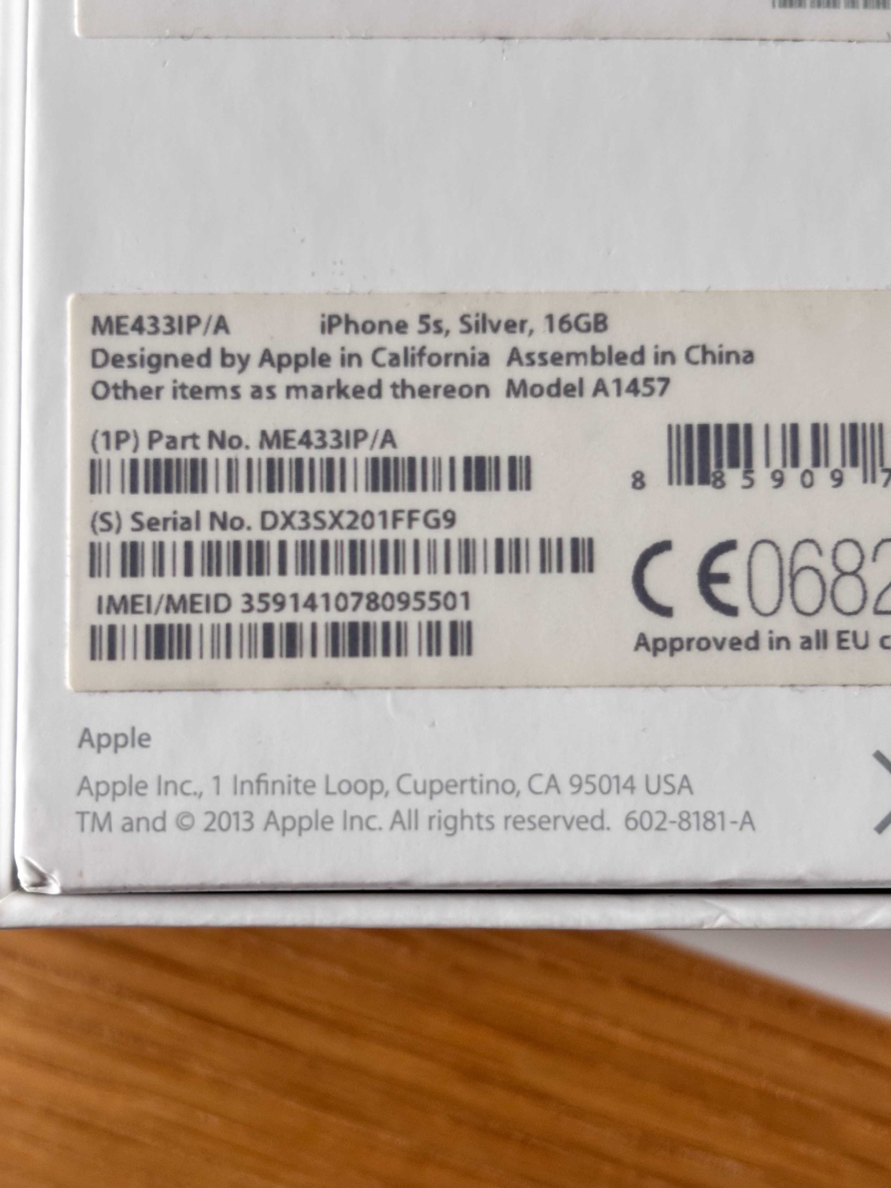 iPhone 5S, Silver, 16GB, ME433IP/A