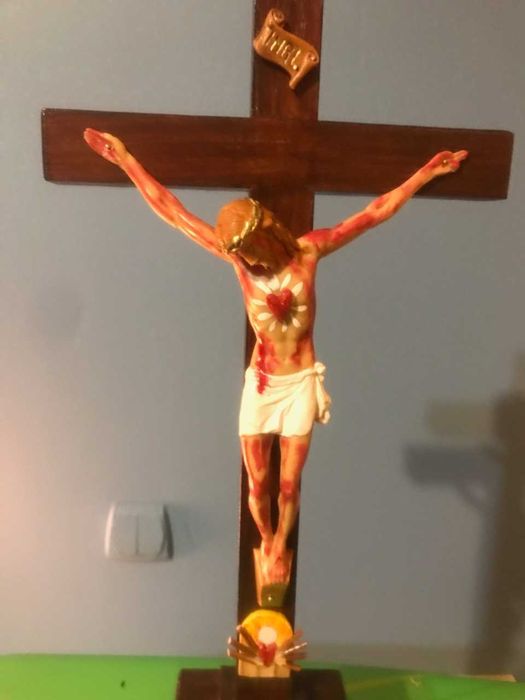 Krzyż Pasyjny Końca Czasów 41cm, rękodzieło
