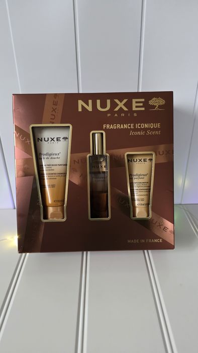 Duży zestaw Nuxe Prodigieux Iconic Scent set perfumy olejek balsam