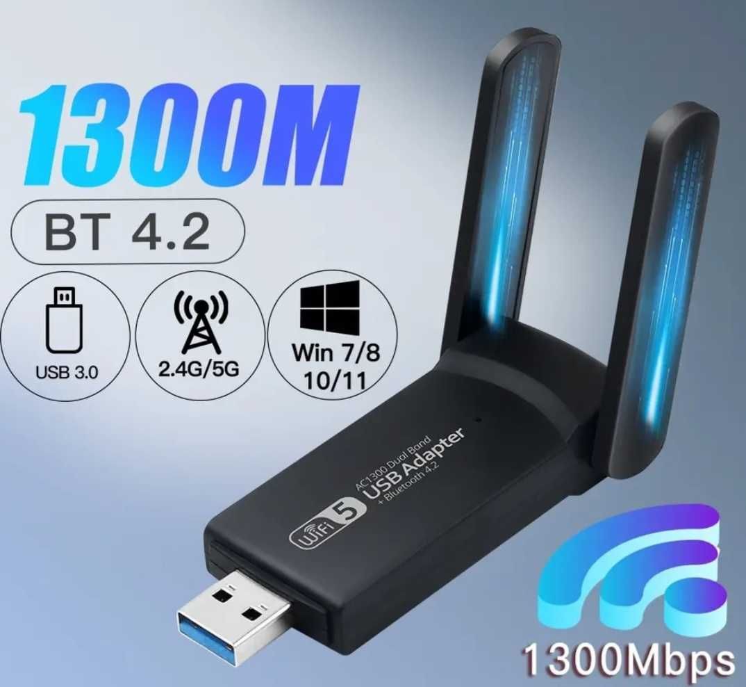 Adapter WiFi USB 3.0 bezprzew. 2.4 /5 Ghz 1300mb/s