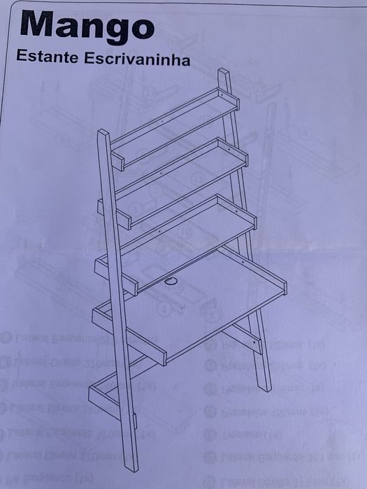 Estante/secretaria madeira x2