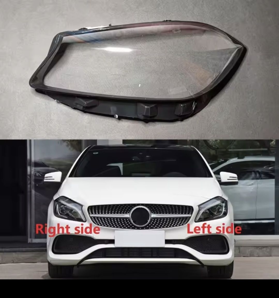 Vidro capa lente farol ótica mercedes classe A w176 facelift