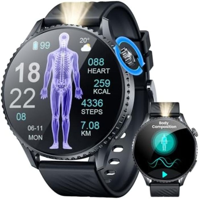 Новые AMOLED смарт часы с мониторин здоровья ЭКГ ИМТ ВСР и др