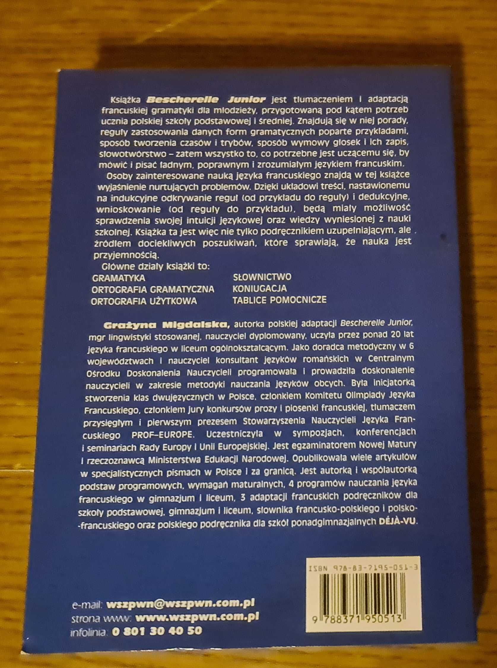 Bescherelle Junior Gramatyka francuska dla młodzieży Grażyna Migdalska