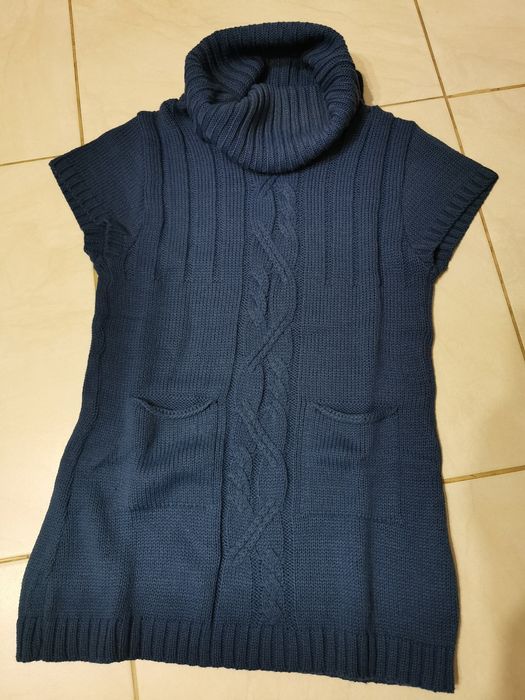 Ciepła tunika sweterek golf r. M