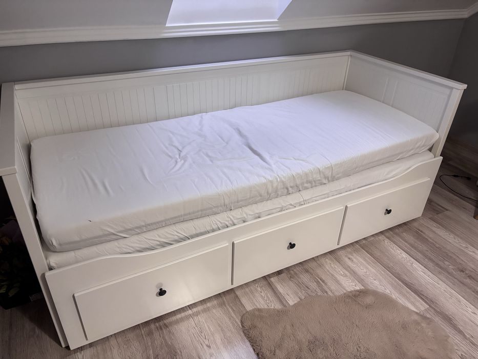 Łózko białe IKEA rozkładane