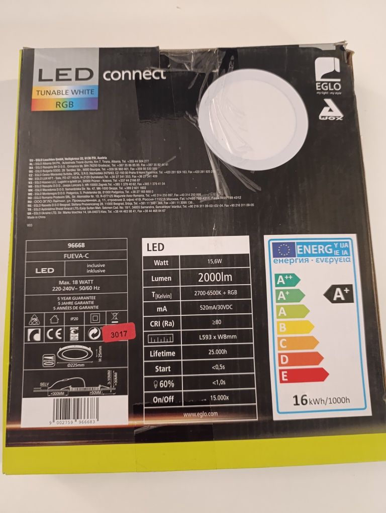 Oprawa LED do wbudowania connect Bluetooth