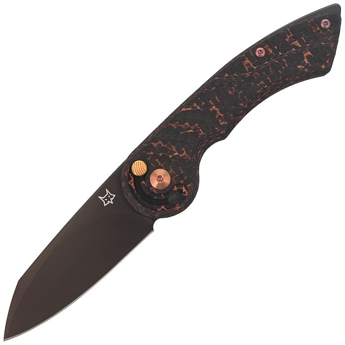 Nóż składany FOX Radius Carbon Fiber/Copper, Black PVD M390 by Denis