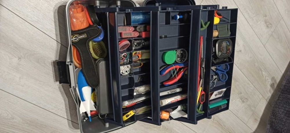 NOWY pojemnik wędkarski z szufladami na sprzęt, przynęty i zestawy