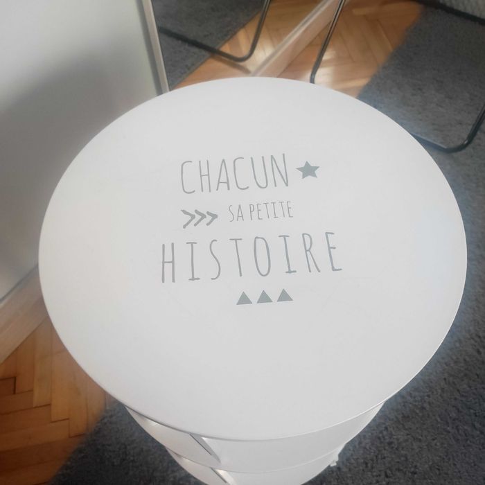 Szafka obrotowa półki biała