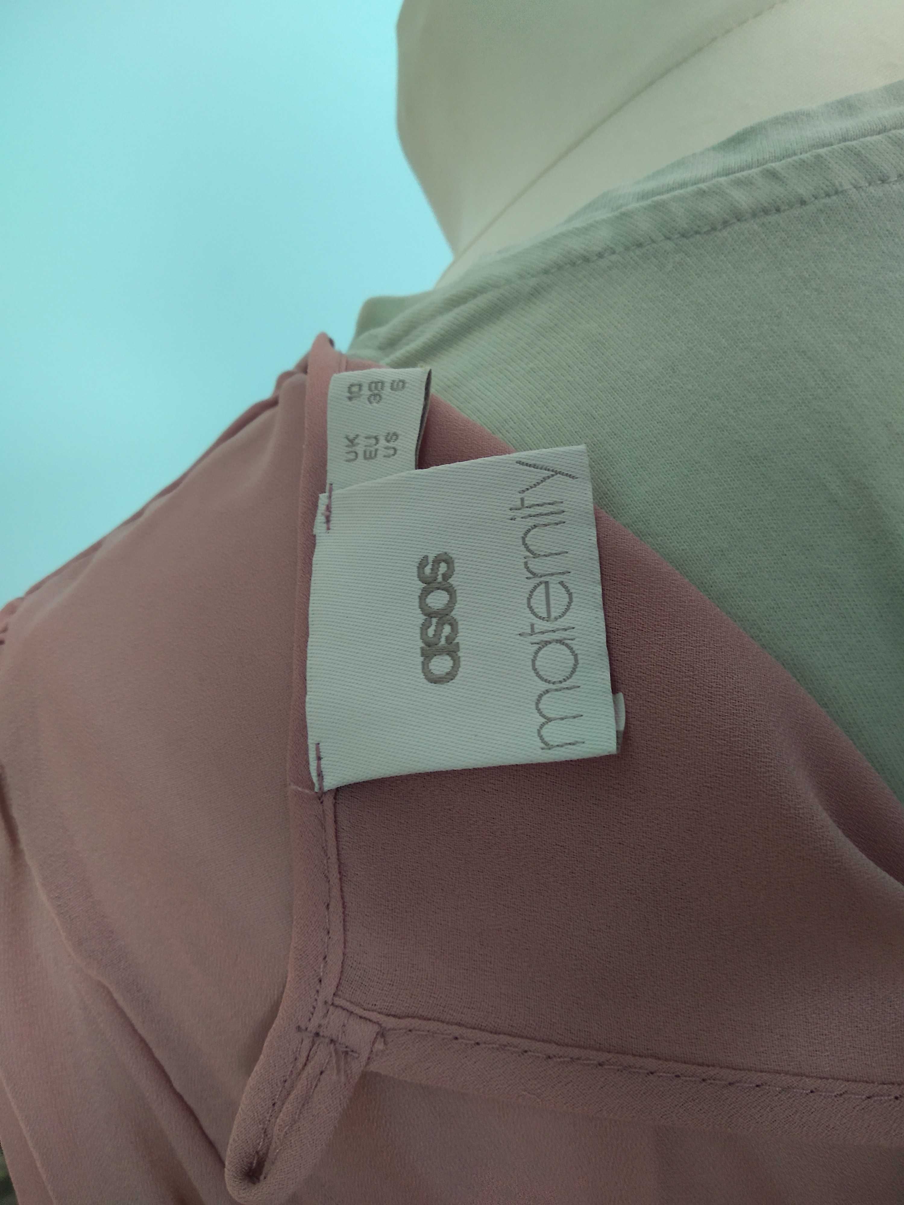 Elegancka sukienka ciążowa Asos Maternity różowa 38