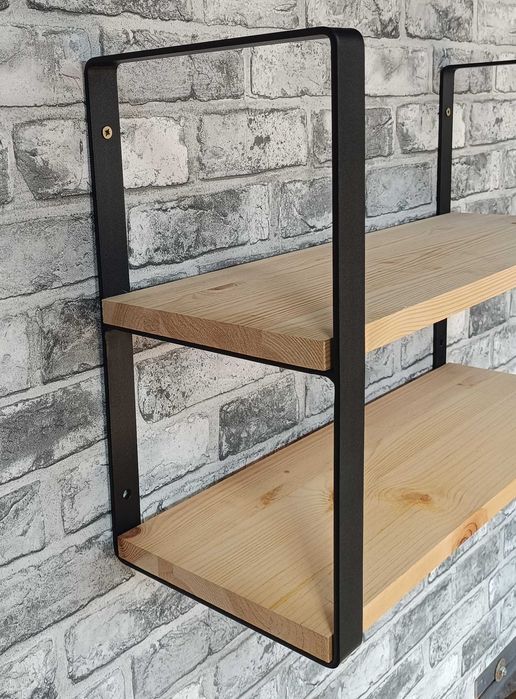 wspornik półki loft na dwie deski