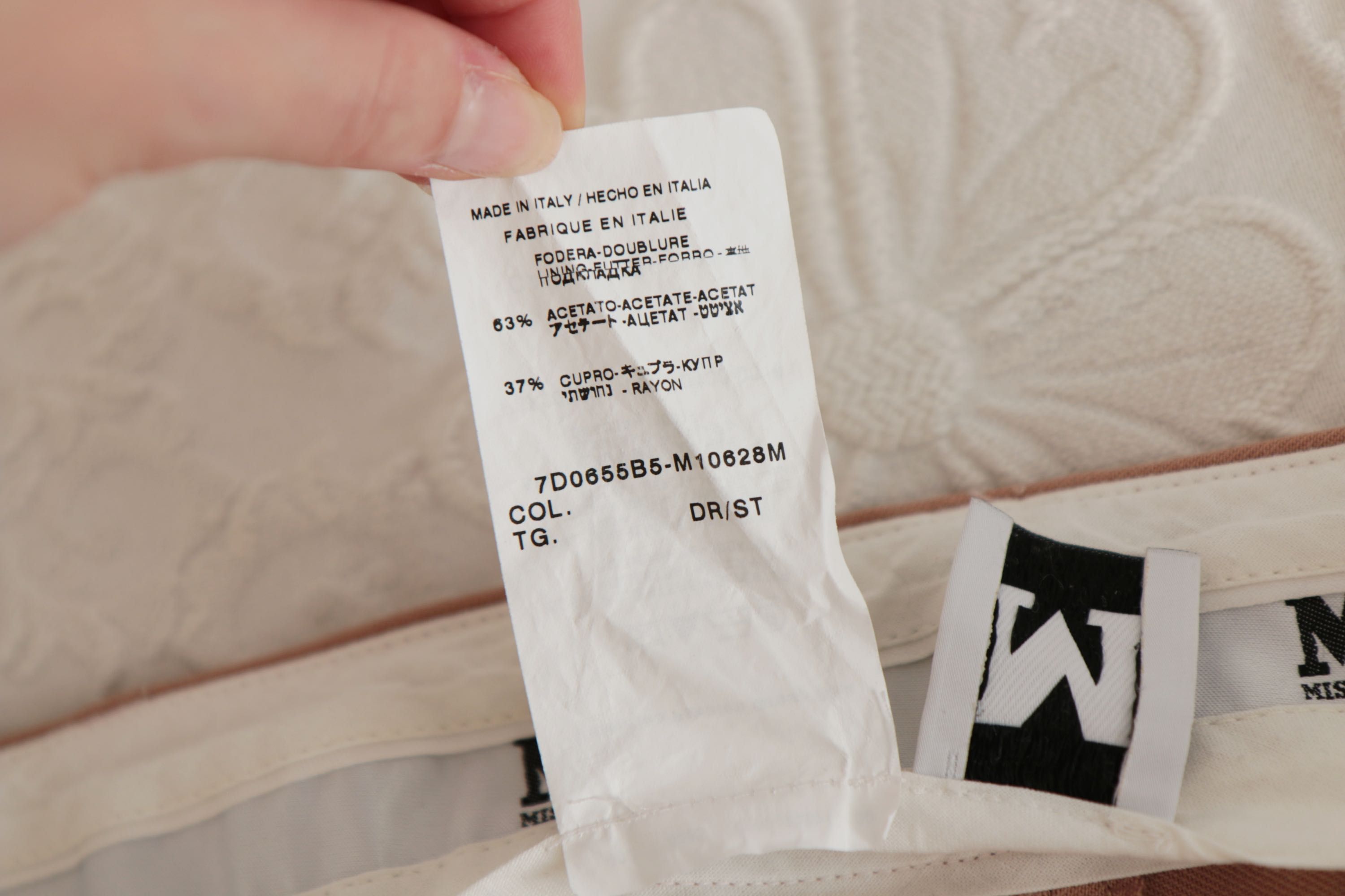 Włoskie beżowe spodnie MISSONI L 40 eleganckie wełna zalando markowe