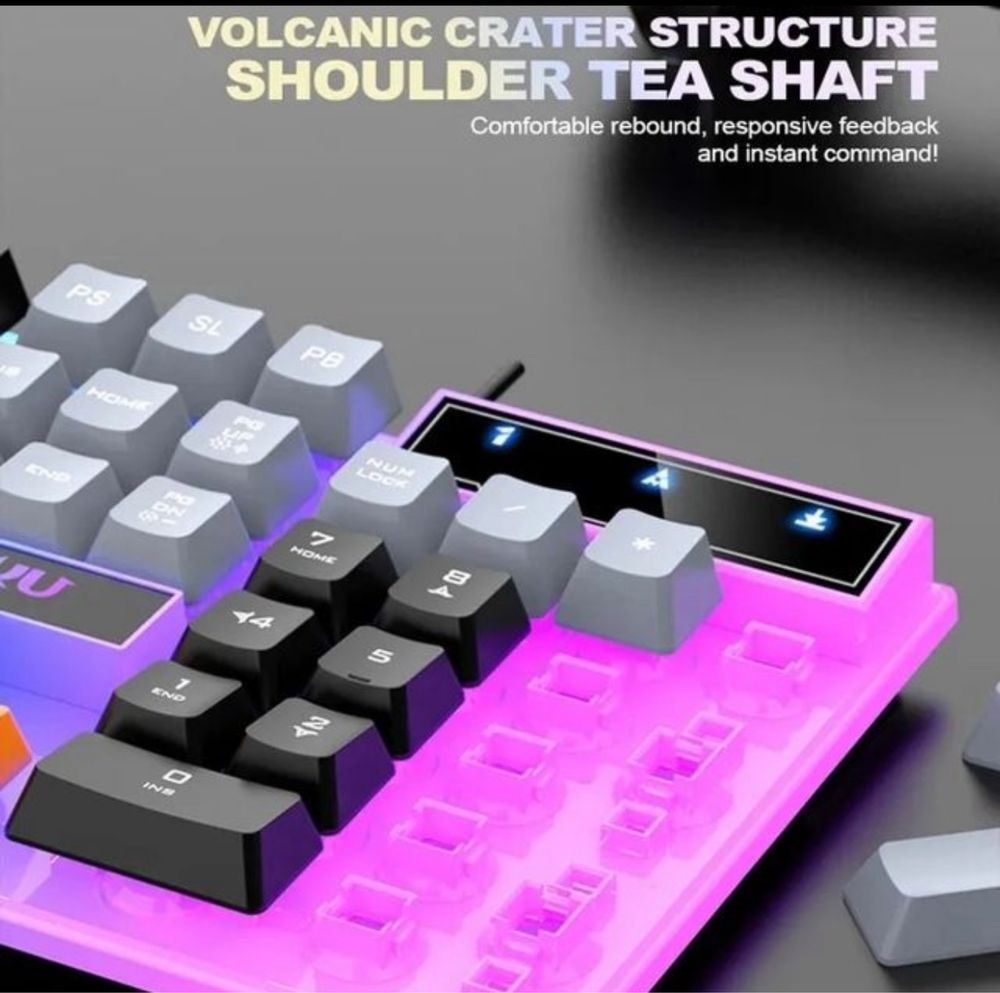 Teclado com iluminação colorida Raiku-Wired