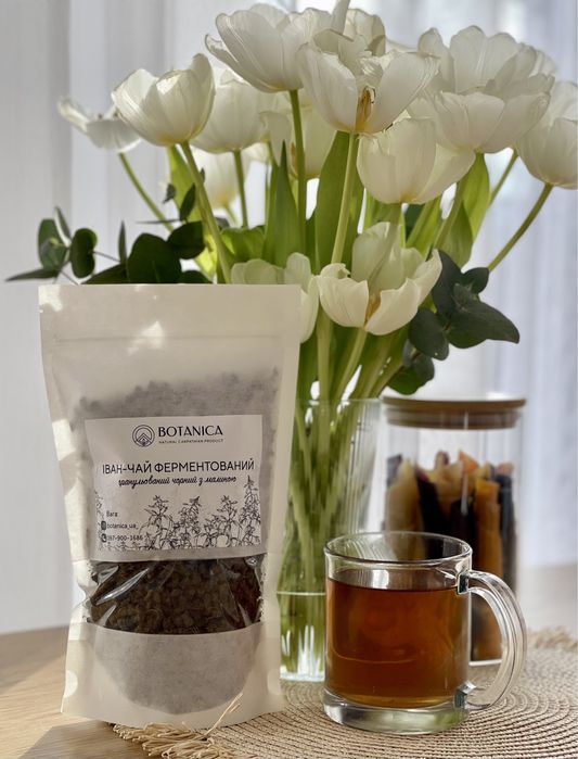 Іван Чай з малиною ферментований гранульований з КАРПАТ від виробника