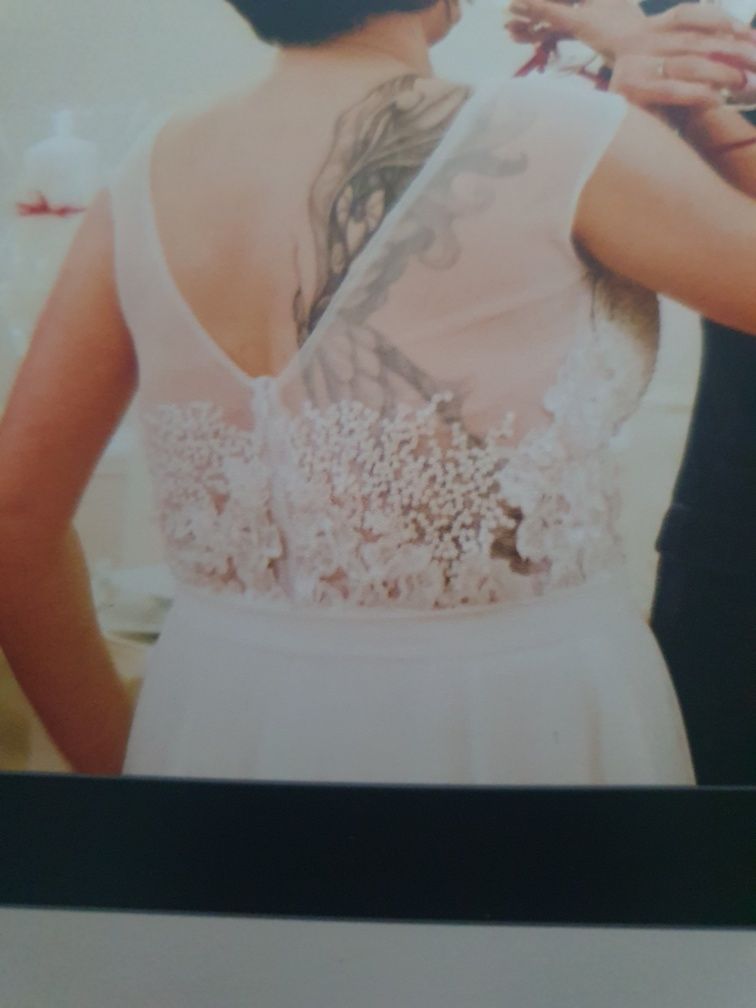 Suknia šlubna Marry Me 40 długa i krótka