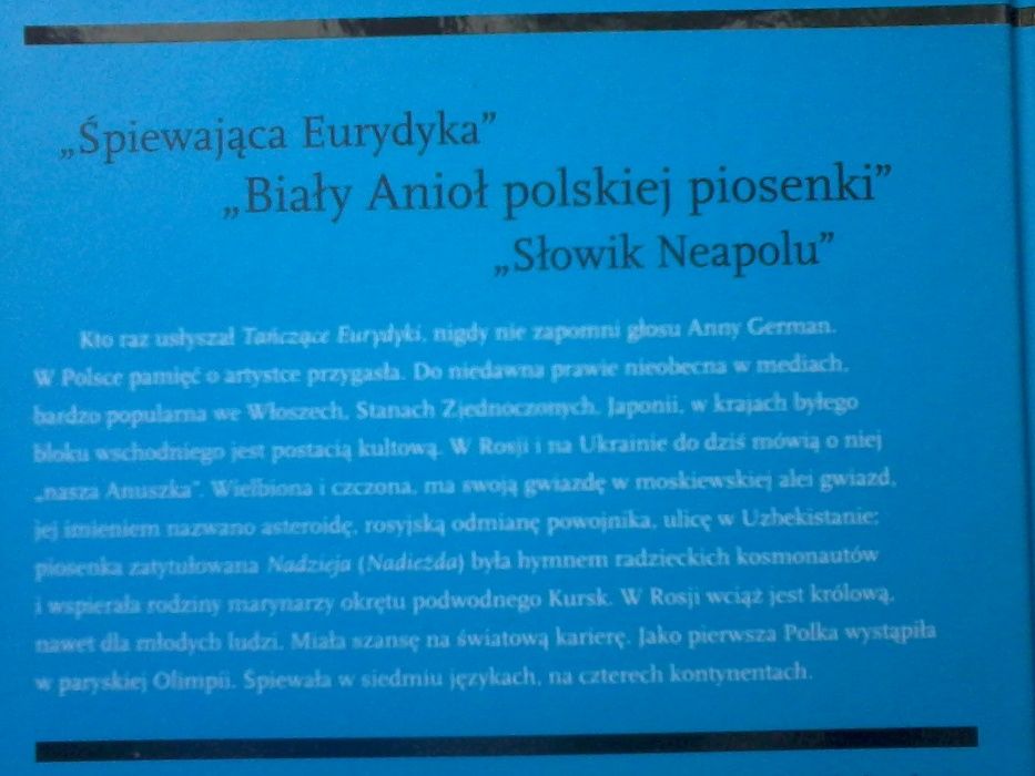 Tańcząca Eurydyka ANNA GERMAN we wspomnieniach - Mariola Pryzwan