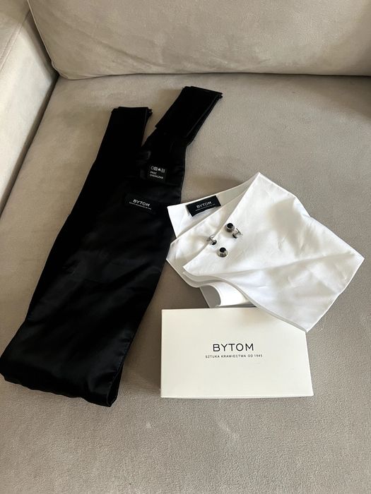 Smoking Bytom Zignone + biała koszula, używane 100% wełna