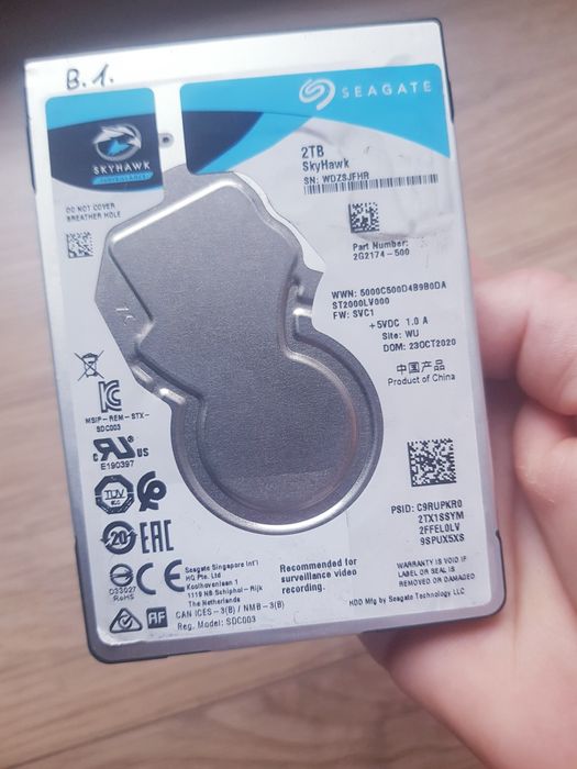 Dysk twardy HDD  2 TB 2,5' Seagate Skyhawk PC Laptop Xbox PS4 NAS