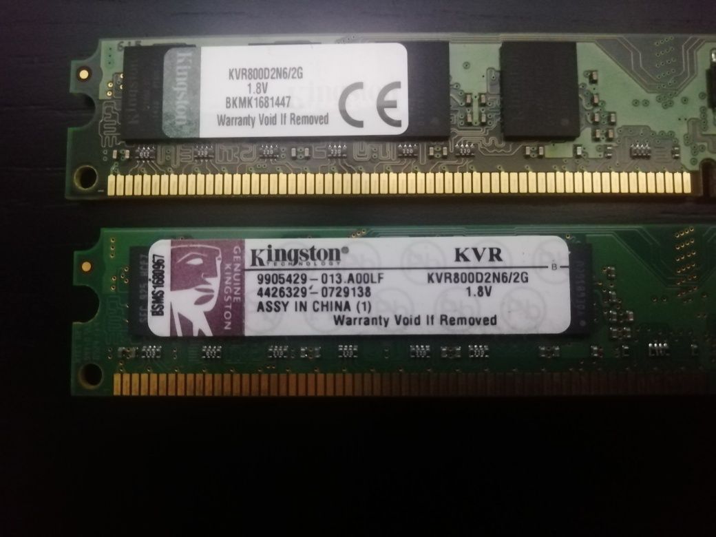Memoria RAM Kingston DDR2 800MHz, 2 x 2Gb