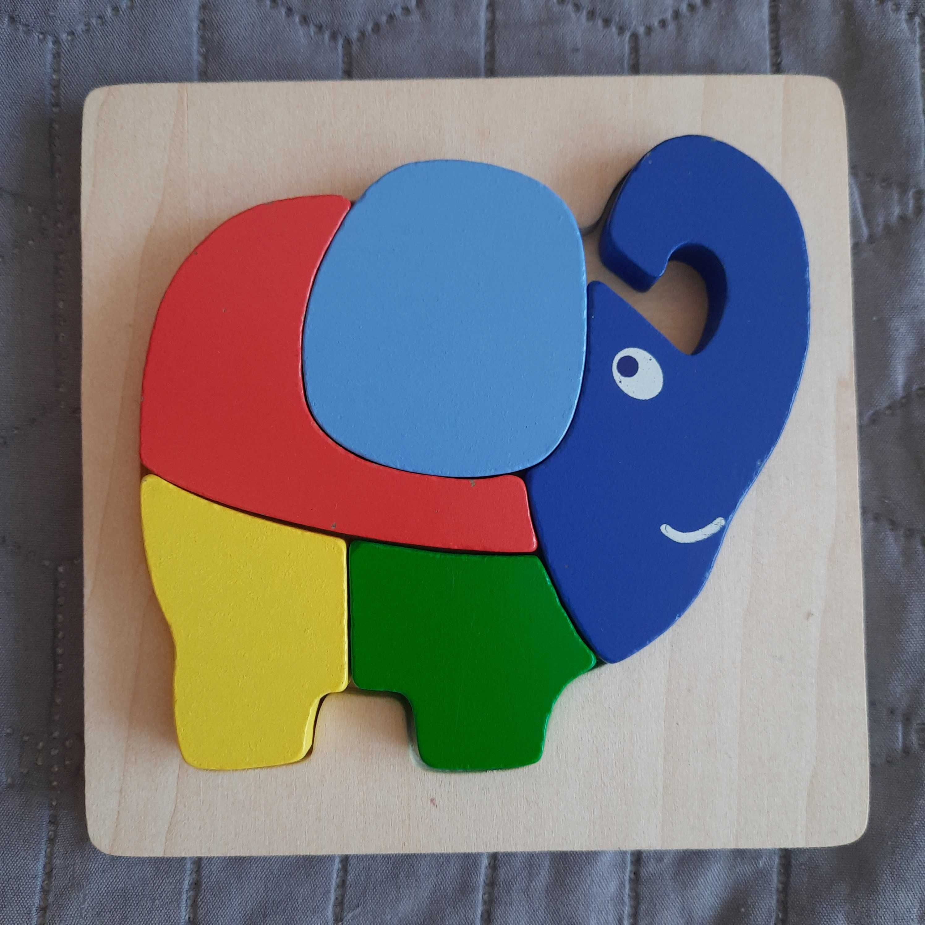 Drewniana zabawka Puzzle ze zwierzątek (4 wzory)