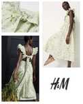 Нежное хлопковое миди платье сарафан H&M.