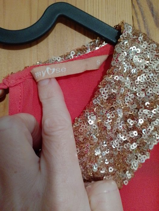 Bluzka S złoto łosoś