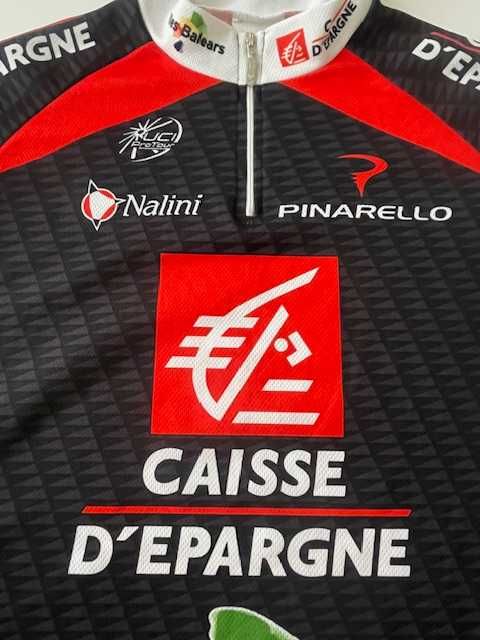 Koszulka kolarska retro Caisse D`Epargne Nalini rozmiar 5, XL