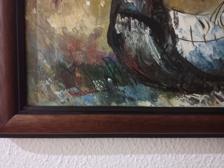 Quadro palhaço em tela