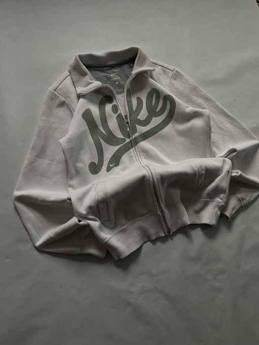 Олимпийка Зипка Nike White Big Logo New Collection S type 2017 y2k sk8