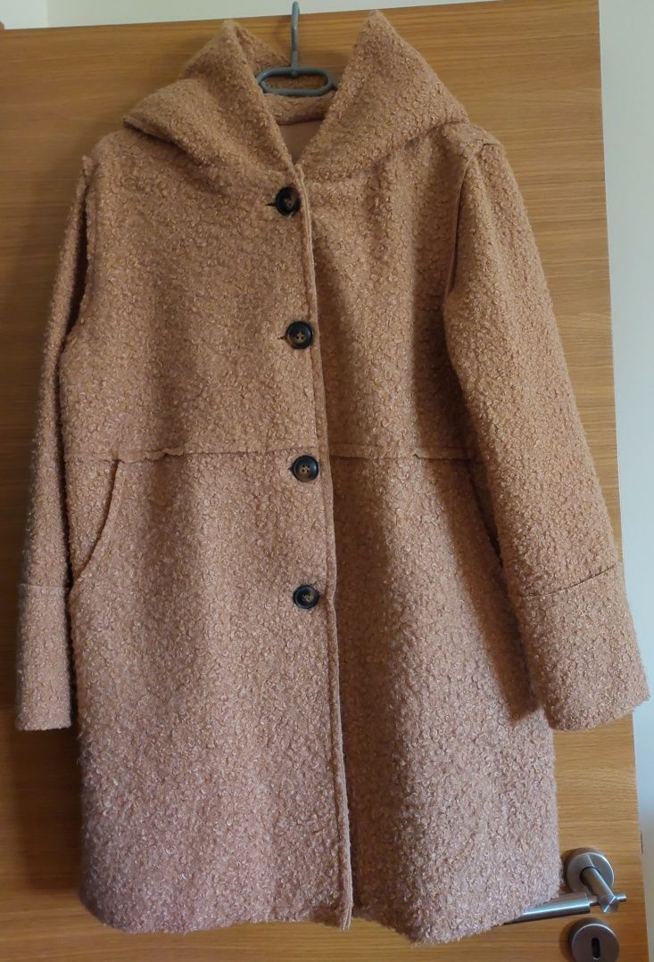 Casaco Lã Bege,  L-XL