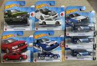 Hot wheels zestaw 7 autek bmw audi honda nissan