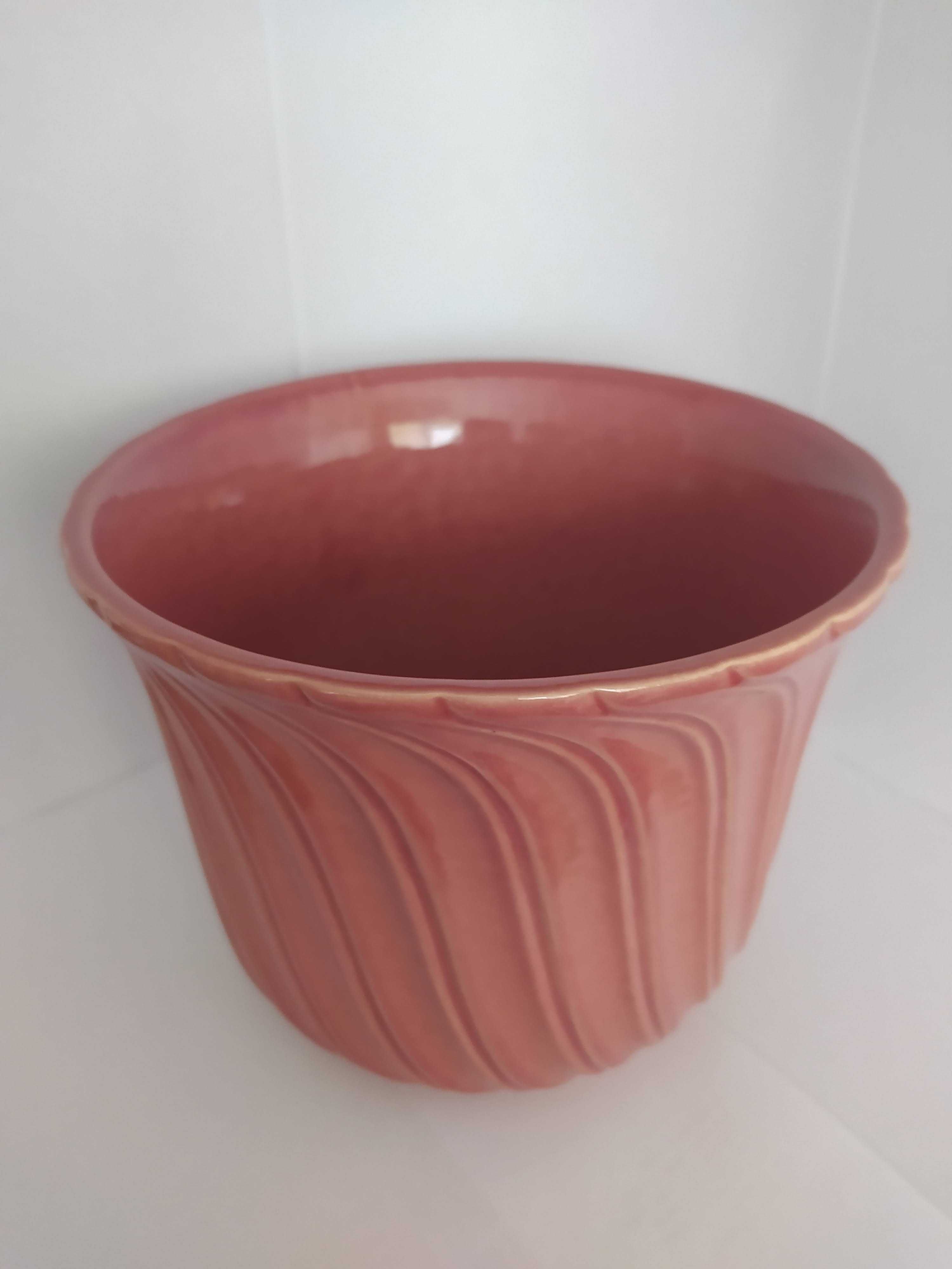 Donica różowa Niemcy Söndgen keramik ceramiczna w-Germany lata 70-te