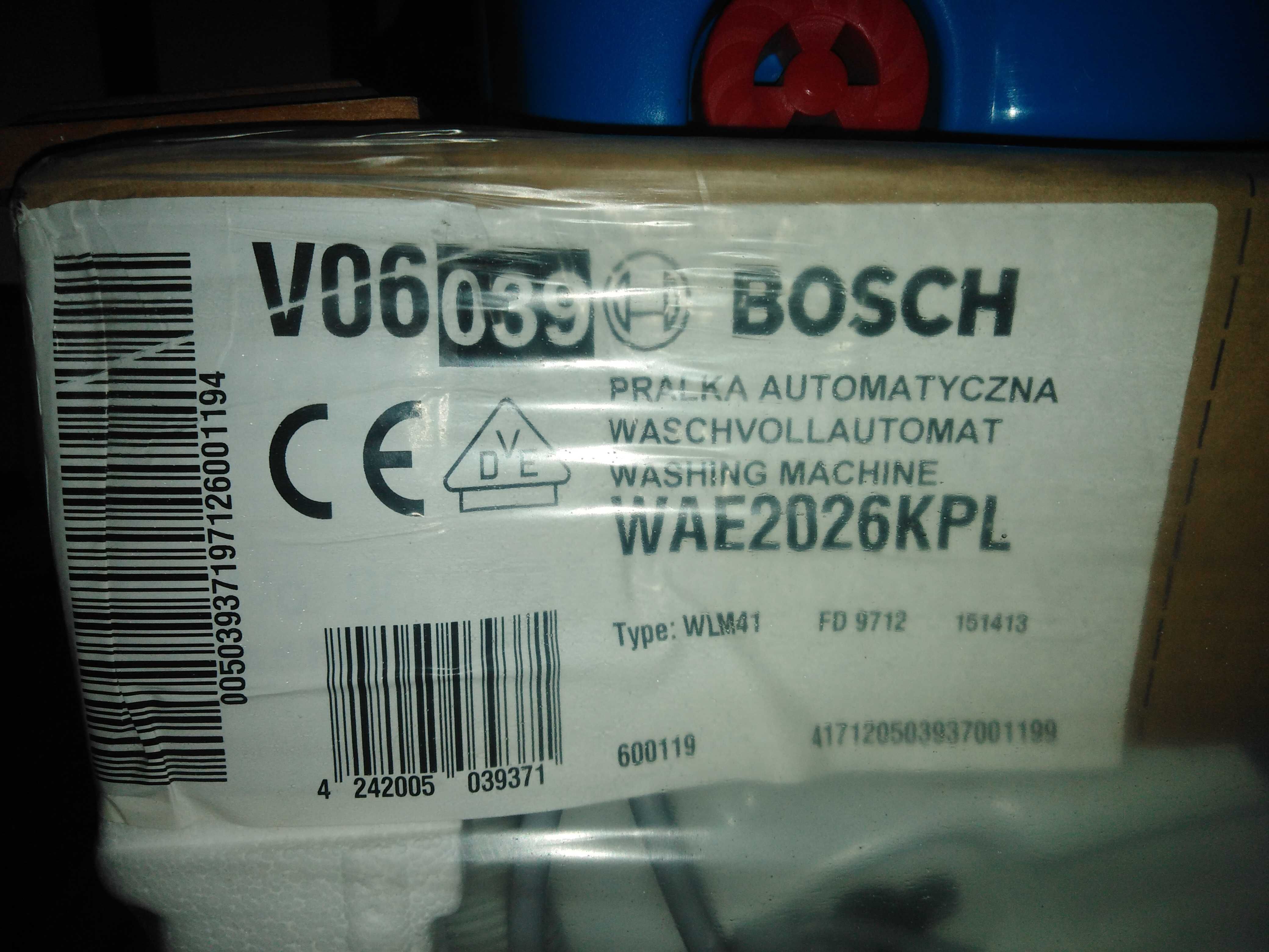 Pralka Bosch 7kg front model WAE2026KPL