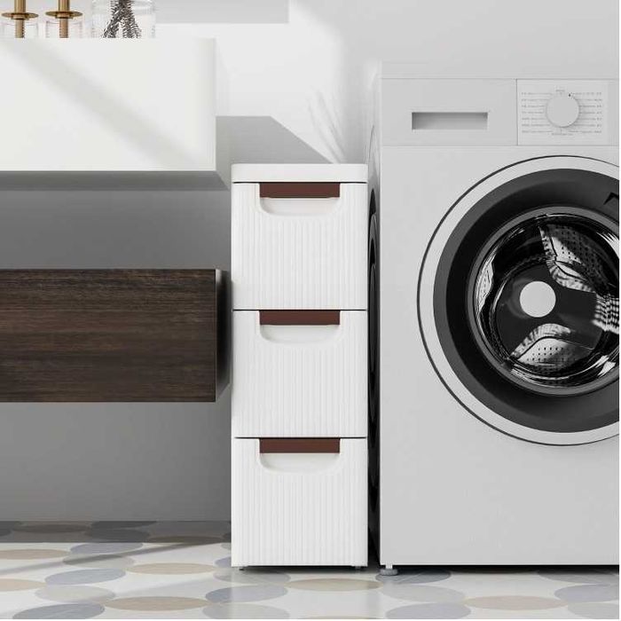 Mobilna szafka 3-szufladowa Costway, biały