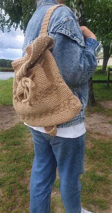 Рюкзак джутовый ручная работа