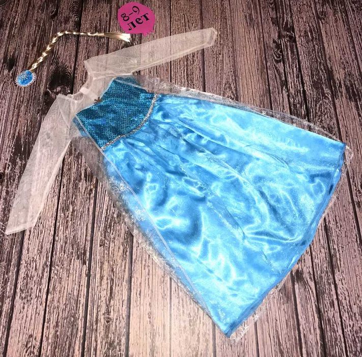 Новогоднее платье эльза холодное сердце для девочки 8-9 лет