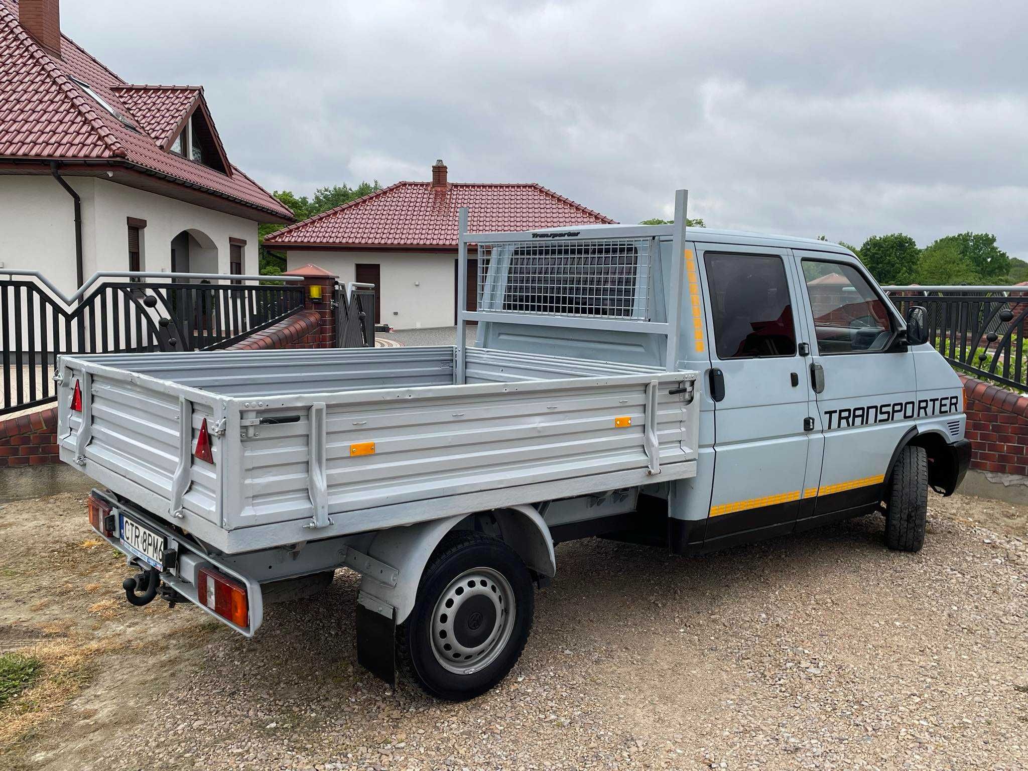 Volkswagen transporter t4/doka/2.5tdi/hak/bez rdzy/6-osobowy!airbag!