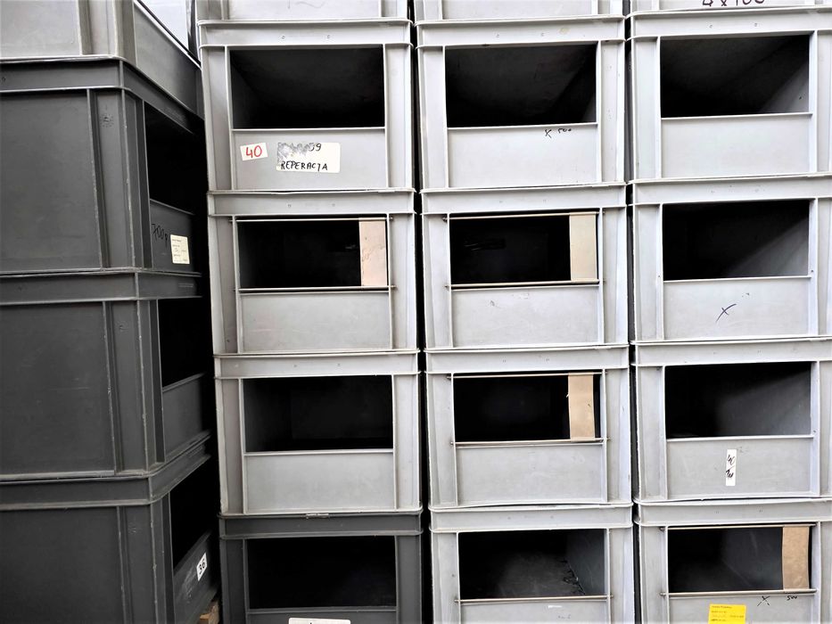 Pojemnik Plastikowy Kuweta Skrzynka Kosz Magazynowy Warsztatowy Regał