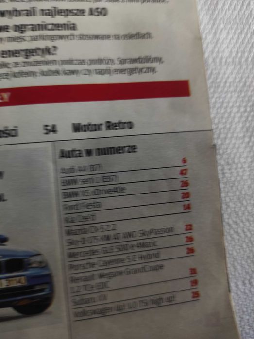 Czasopismo Motor WYSZUKAJ Auto 30/2017 X5 Cee'd Fiesta GLE Cayenne XV