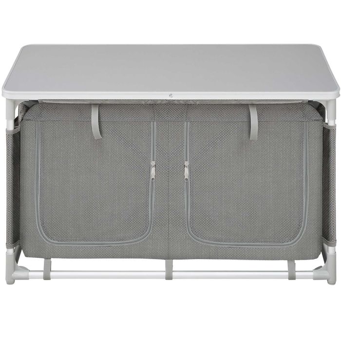 Szafka kempingowa Komfort z 4 przegrodami szary OUTLET