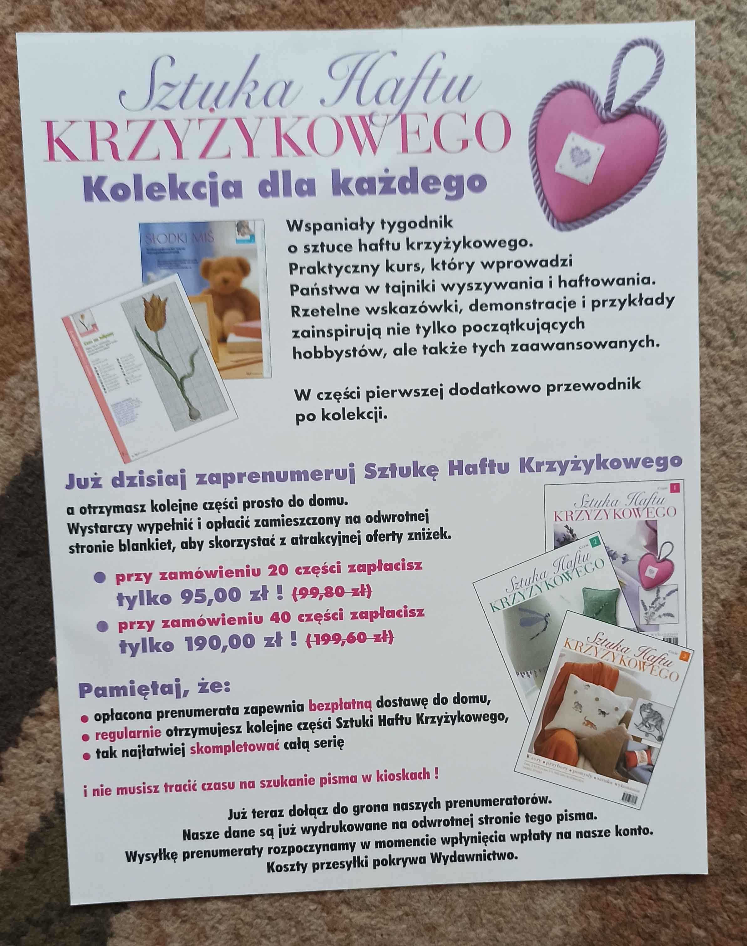 Sztuka haftu krzyżykowego  Nr 1-5 (5 czasopism)