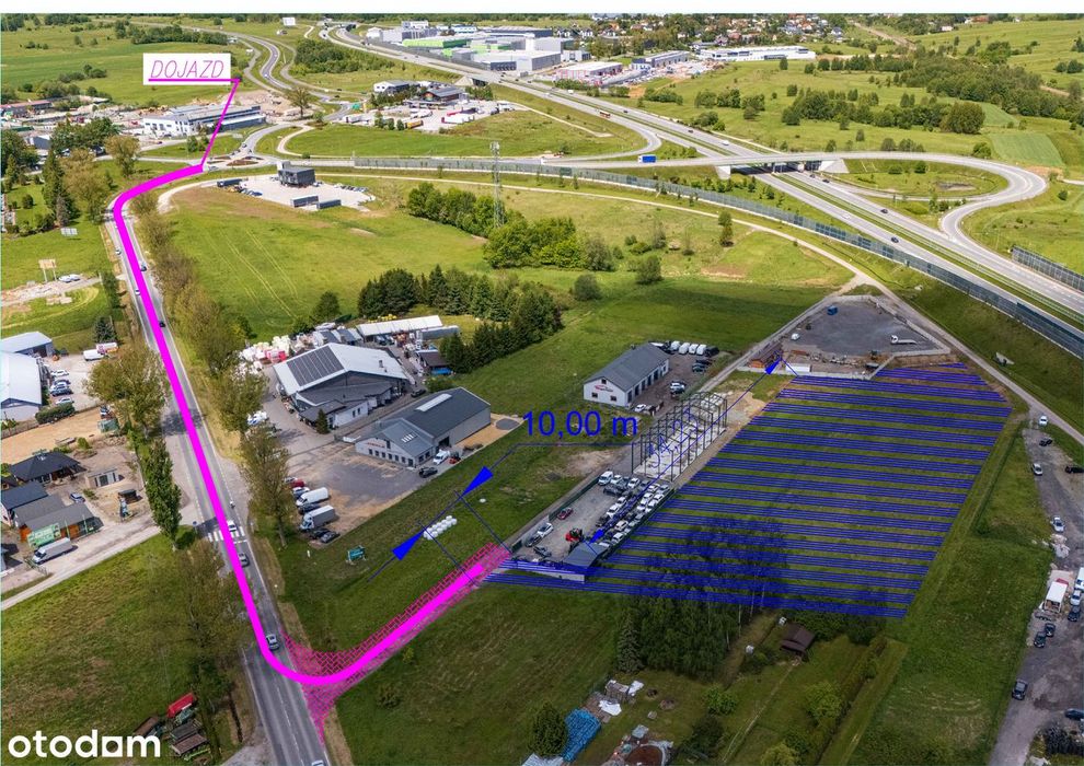 Działka inwestycyjna o przeznaczeniu produkcyjno-usługowym