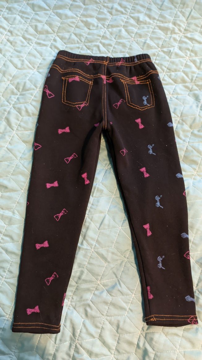 Getry spodnie legginsy ocieplane dla dziewczynki r.122/128