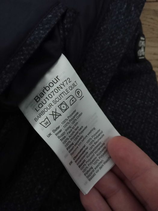 Пуховик barbour scuttle quilt Л размер
