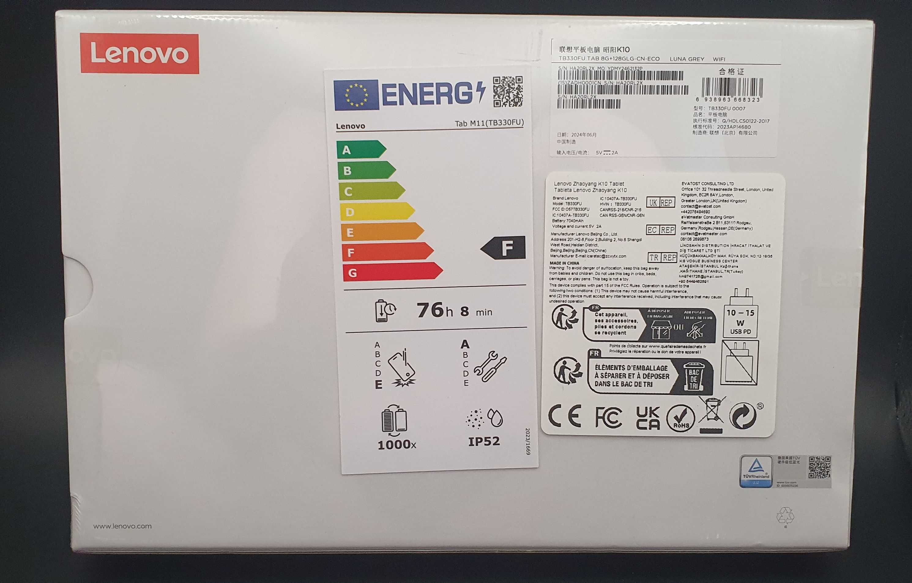 Tabet Lenovo M11 (K10) 8/128GB szary