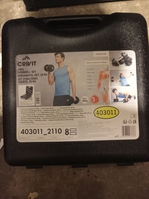 Hantle regulowane żeliwne 20kg
