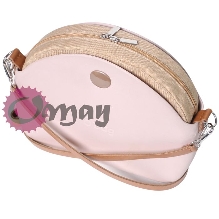 organizer OBAG MOON LIGHT beżowy len biszkopt 2 kieszenie wkład OMAY